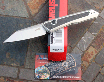 Kershaw LAUNCH 20 Model 7050 w/Carbon Fiber Inlay & Magnacut