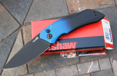 KERSHAW SPECIAL Blue/Black 2 Tone LAUNCH 1 7100 Auto w/ MAGNACUT