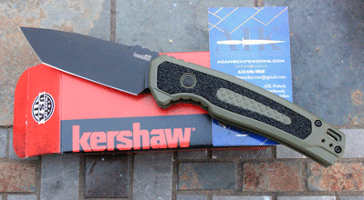 Kershaw OD GREEN LAUNCH 16 Heavy Duty Police/Military Tanto w/M4