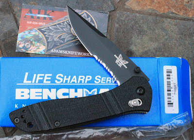 Early Benchmade McHenry & Williams Black Serr 710SBT w/ATS-34
