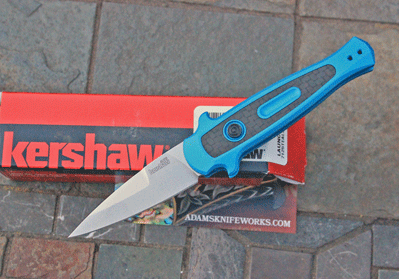 Kershaw USA Special Teal Color LAUNCH 12 MINI STILETTO Auto