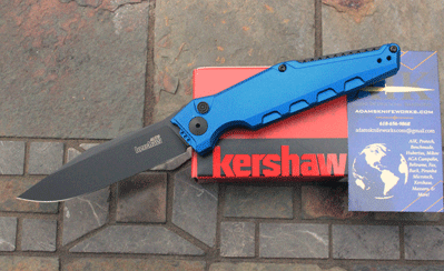 Kershaw Special Dark Blue LAUNCH 7 Model 7900 Auto w/Black Blade