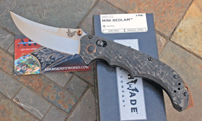 Benchmade MINI BEDLAM Persian Style Manual Axis Lock w/CF