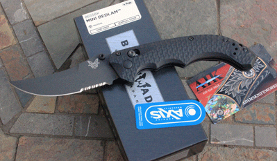 Benchmade MINI BEDLAM Persian Style Manual Axis Lock w/G-10