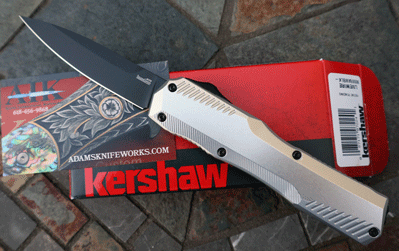 Kershaw BESKAR LIVEWIRE Front Opener w/Polished Frame & MAGNACUT