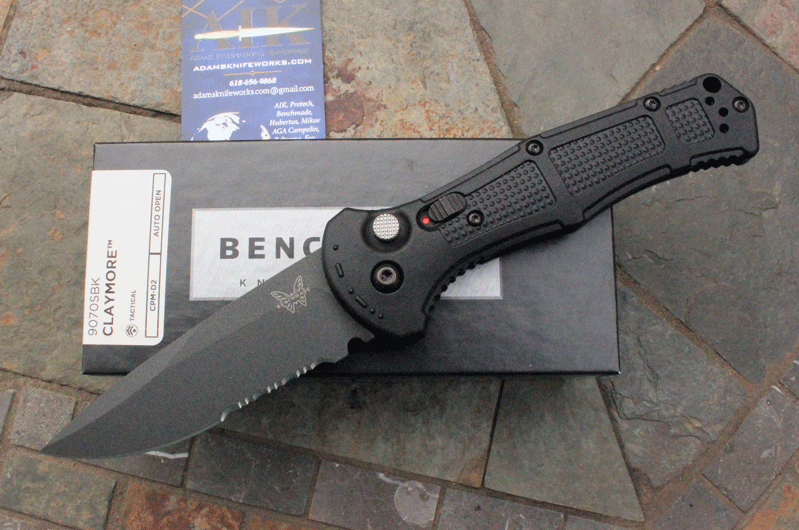 Benchmade CLAYMORE Model 9070SBK Military Law Enforcement w/ D2, AIK