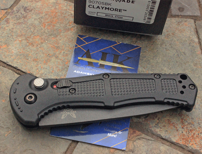 Benchmade CLAYMORE Model 9070SBK Military Law Enforcement w/ D2, AIK