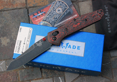 Benchmade Osborne Axis Lock w/Molten Lava Fatcarbon & Magnacut