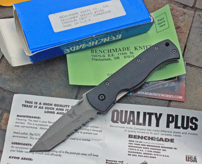 Early Benchmade Model 970S Emerson Part Serrated CQC7 Spec War