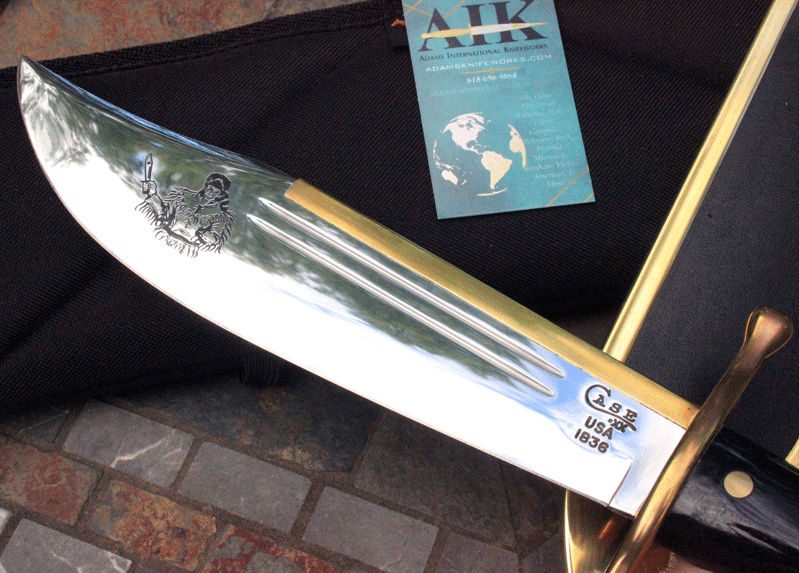 Case XX (1999) Bowie Knife w/ Brass Trimmed Sheath, AIK Case XX (1999) Bowie Knife w/ Brass Trimmed Sheath, AIK