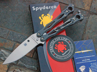 Spyderco SmallFly Balisong Knife with Gray G-10