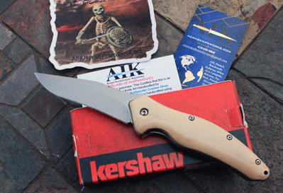 Kershaw Custom DOUBLE SIDED IVORY Shallot Assist w/ File Work