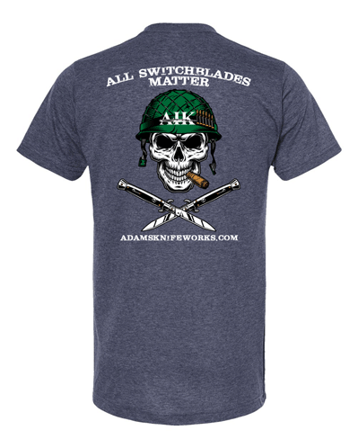 Exclusive AIK Adams Knifeworks Lt Dan Premium T-Shirt in Blue