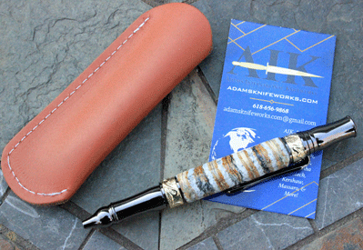 CUSTOM Ink Pen with Ancient Mammoth Molar Handles