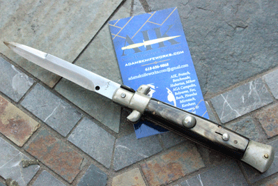 Vintage 7 3/4" INOX Marked Italian Picklock w/ Horn & Bayo