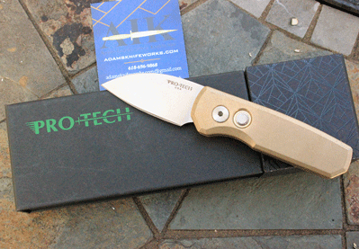 Protech 5110 RUNT AUTO w/ Bronze Alum Frame w/ 20CV Wharncliff