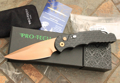 Protech 2023 Blade Show Rose Gold TR5 Auto w/Feature Texture
