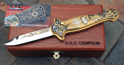 CAMPOLIN DMITRY CHERTOV Silver Cross Gold Engraved Russian Auto