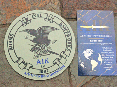 Exclusive AIK Adams Intl Knifeworks \"2nd Amendment\" Coaster