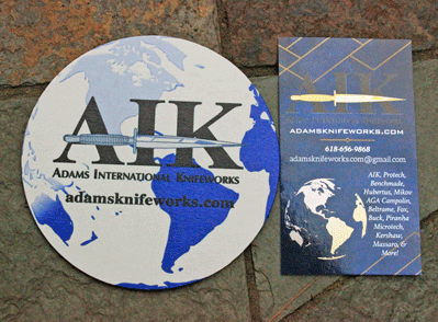 Exclusive AIK Adams Intl Knifeworks \"AIK\'s Knife World\" Coaster