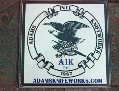 Exclusive AIK Adams Intl Knifeworks NRA Tribute Sticker