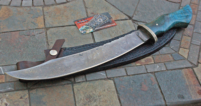 Handmade DAMASCUS Persian Super Bowie w/ Blue Ash & More