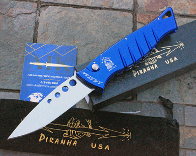 Piranha Special Blue AMAZON Automatic w/ 154-CM Mirror Blade