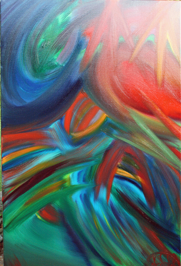 "Rainbow Road" An Original Oil Painting by A.L. Adams