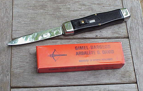 Rare French Bargeon G. David Arbalete France OTF Front Opener
