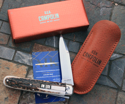 AGA CAMPOLIN BARON French Design Switchblade w/ Stag