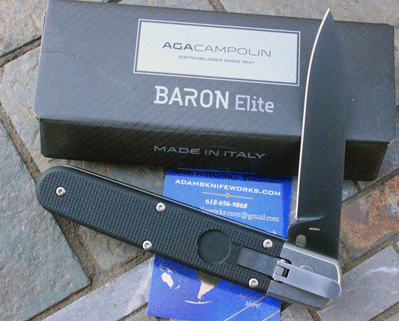 Campolin BARON ELITE Lever Lock Auto w/G-10 & N690 Stainless