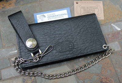 Buffalo Billfold Co Bison Buffalo Leather Chain Trucker's Wallet