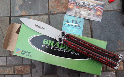 Bradley Cutlery KIMURA Balisong w/Orange & Black G10 & 154-CM