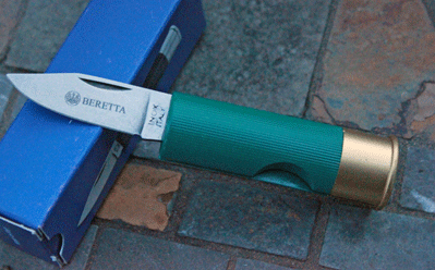 Italian Made Beretta Shotshell Knife in Green