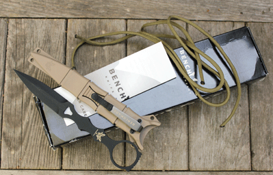 Benchmade SOCP Tactical Back Up Dagger w/ Desert Sand Sheath