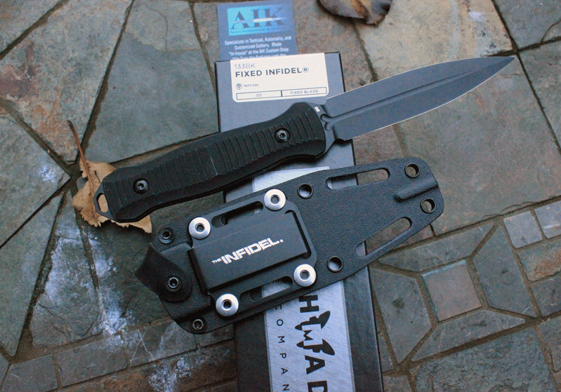 Benchmade FIXED BLADE INFIDEL Model 133BK Survival Knife with D2, Adams