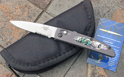 CUSTOM Benchmade/AIK PROTOTYPE Mel Pardue Auto w/ Abalone Inlay