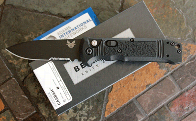 Benchmade CASBAH Model 4400SBK Automatic w/ Black Serrated Edge
