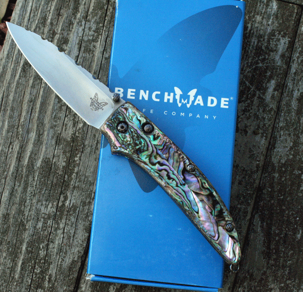 Custom Benchmade SHOKI with Mosaic Abalone & File Work