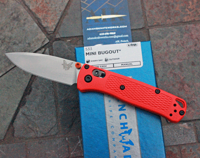 Benchmade Model 533 Orange MINI BUGOUT Axis Lock Folder