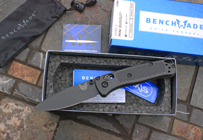 Benchmade Black Tactical Model BM533BK-2  MINI BUGOUT Axis Lock