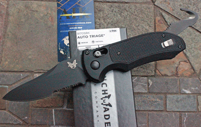 Benchmade Serrated Triage AXIS AUTO Rescue Knife Model 9170SBK