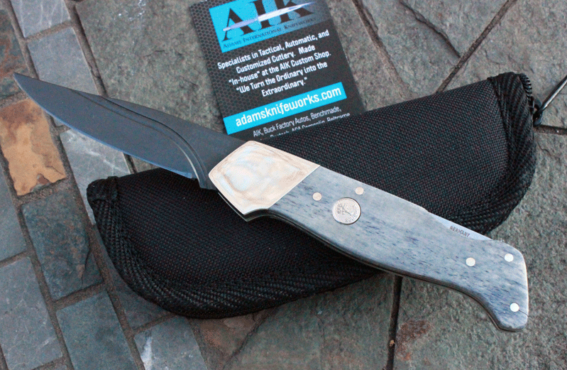 Boker Ceramic Blade Lockback Folder With Gray Bone Adams International Knifeworks