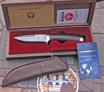 Boker Solingen Germany Model 588 Fixed Blade Damascus Hunter