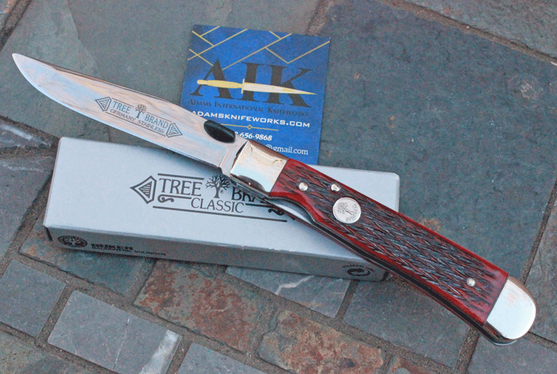 Boker Germany Trapperliner Liner Lock Manual Folder w/Red Bone, Adams
