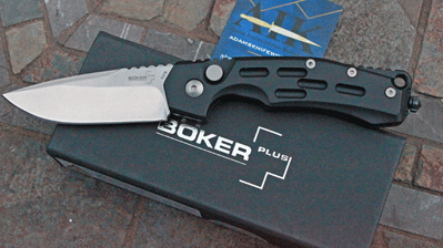 Boker Plus THUNDER STORM Tactical Auto w/ Stonewash Blade