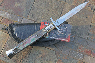 AIK BROWN RECLUSE SWING GUARD w/ Black Lip Pearl & File Work