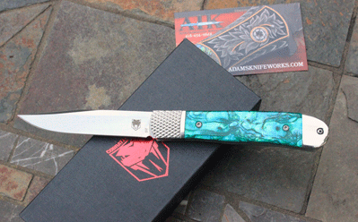 AIK/Cobratec Custom Bolster Release Auto w/ Green Abalone