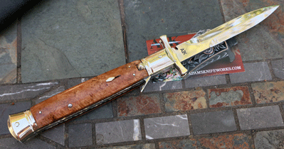 AIK BROWN RECLUSE SWING GUARD w/ Peach Wood & File Work