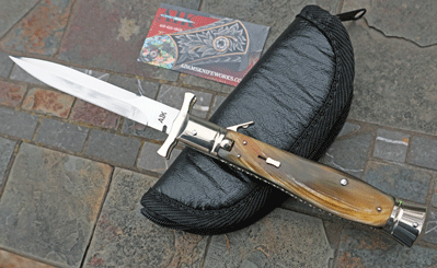 AIK BROWN RECLUSE WASP SWING GUARD w/ Gold Horn & File Work